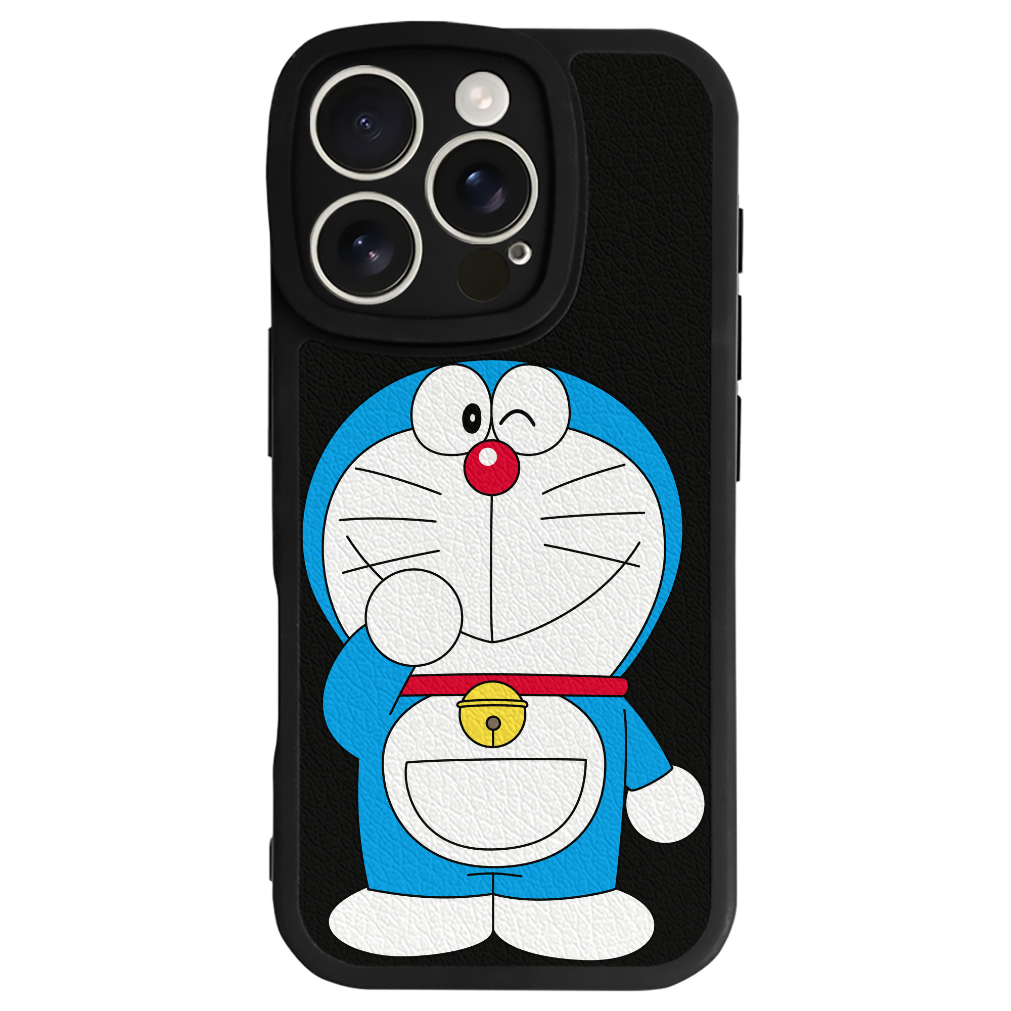 （画像用） ドラえもん Doraemon 【iPhone 16シリーズ対応】シリコンスマホケース（レザー調） 材質：シリコン